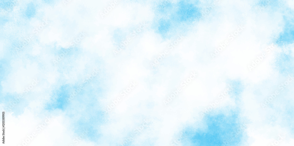 Abstract blue watercolor painted sky background by teal color blue, Abstract blue color clouds background, Vibrant clear blue sky with puffy and blurry natural clear clouds. Abstract blue watercolor painted sky background by teal color blue, Abstract blue color clouds background, Vibrant clear blue sky with puffy and blurry natural clear clouds.