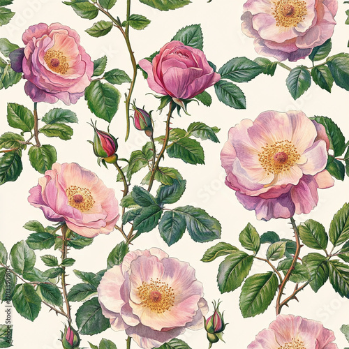 Pink Turquise Flower Patterns