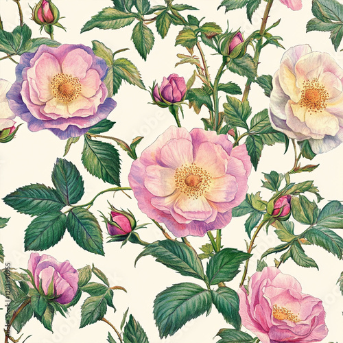Pink Turquise Flower Patterns