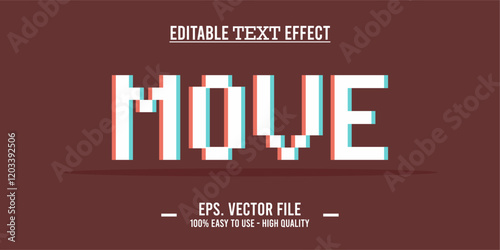 move editable text effect concept