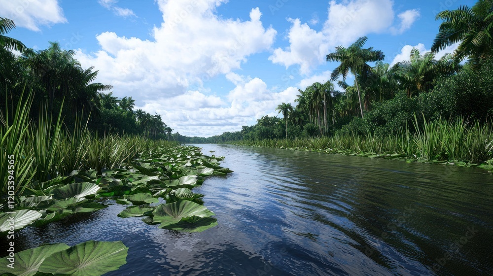 Obraz premium Tranquil Jungle River