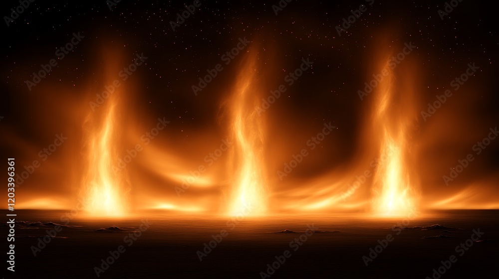 Fototapeta premium Fiery Pillars of Celestial Inferno Ascending