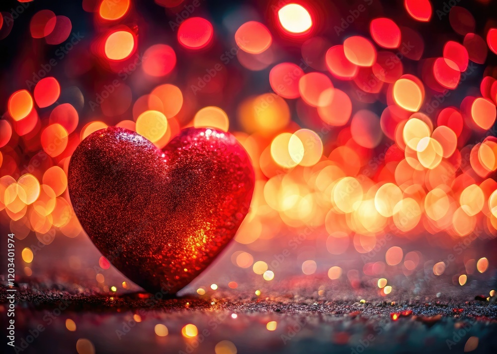 Romantic red bokeh hearts, blurred lights, a Valentine's Day abstract love background. Romantic red bokeh hearts, blurred lights, a Valentine's Day abstract love background.