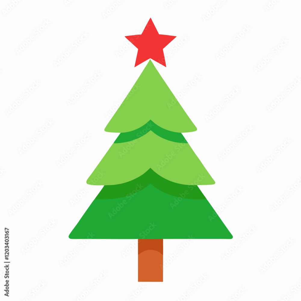 Christmas tree icon vector on white background. Christmas tree icon vector on white background.