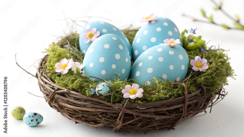 Obraz premium easter eggs in a basket
