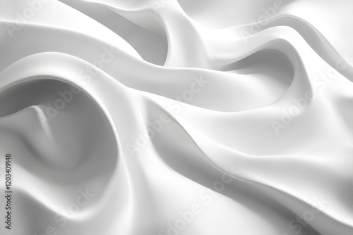 explore the rich and luxurious texture of smooth draped white fabric folds in a high-resolution textile background photo