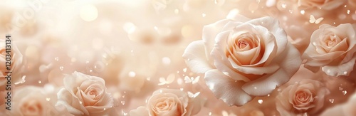 A white rose bouquet with a white background