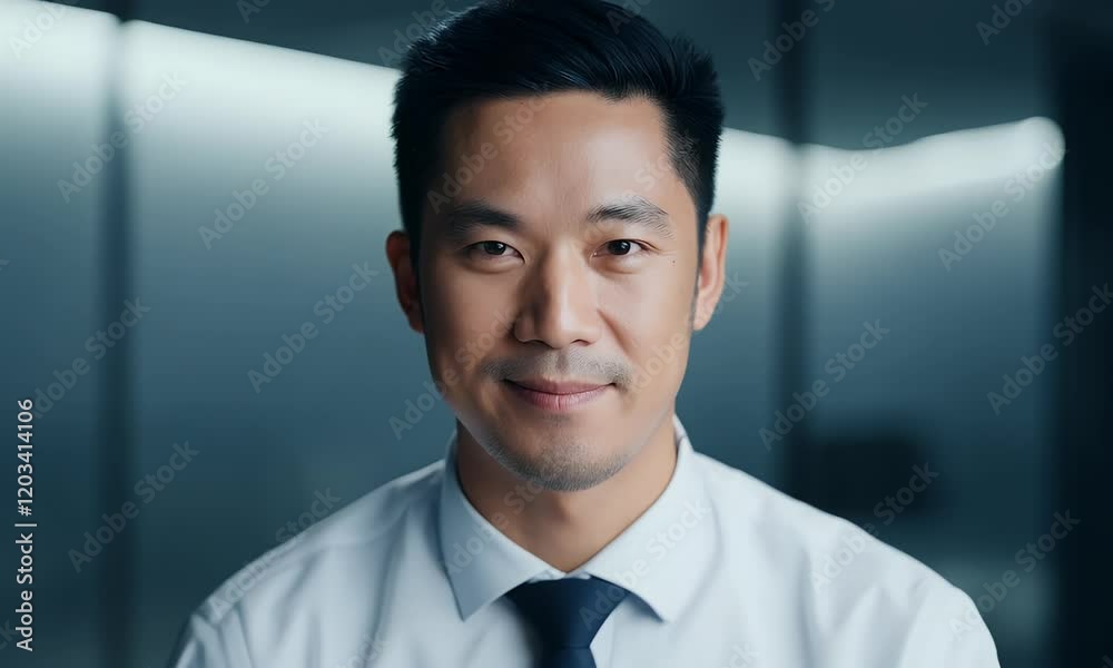 Confident Asian Businessman Portrait in Modern Office Confident Asian Businessman Portrait in Modern Office