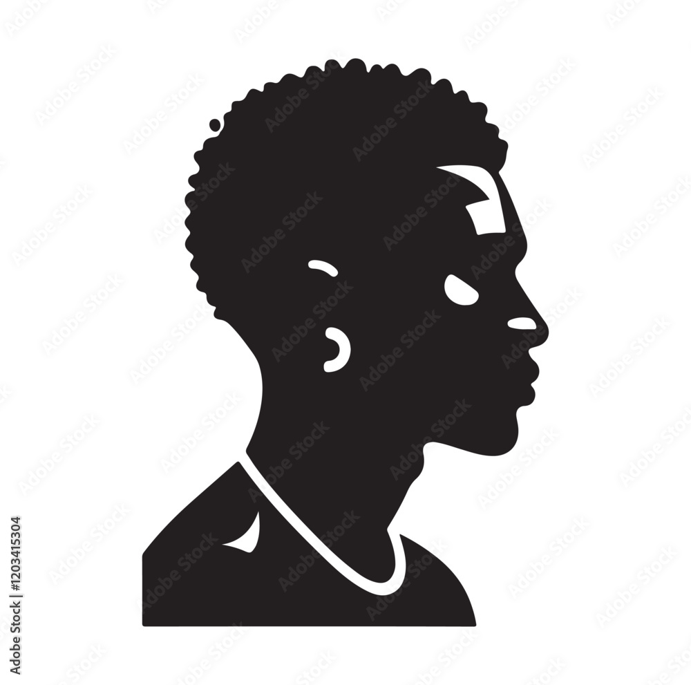 african black man silhouette vector illustration african black man silhouette vector illustration
