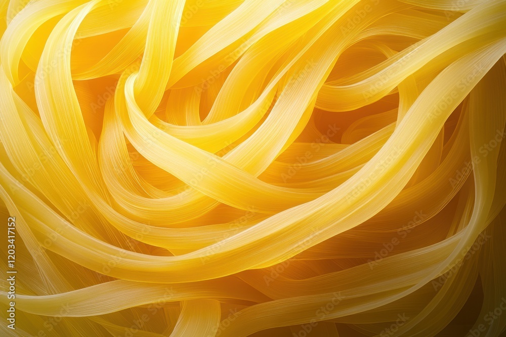 Abstract yellow pasta texture closeup