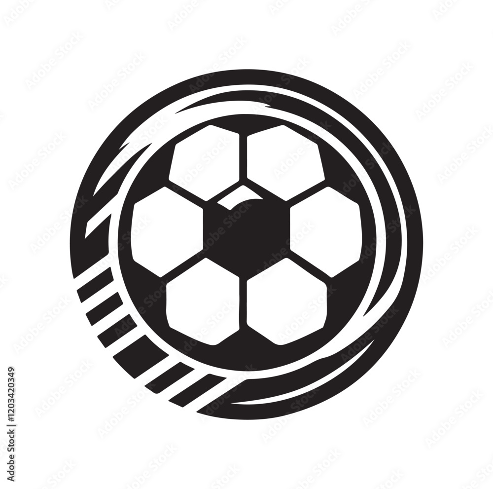 Obraz premium Football club logo silhouette vector illustration 