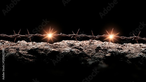 Glowing Barbed Wire on Dark Ground, Hope's Resilience