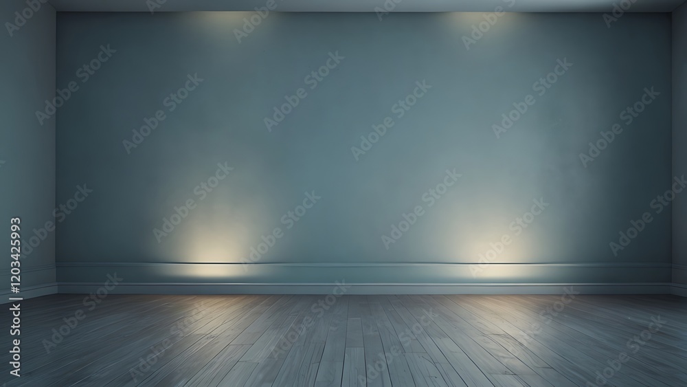 A minimalist light blue room with a gradient background and abstract lighting effects, evoking a serene and versatile setting suitable for various occasions such as Christmas, Valentine's Day, and New A minimalist light blue room with a gradient background and abstract lighting effects, evoking a serene and versatile setting suitable for various occasions such as Christmas, Valentine's Day, and New