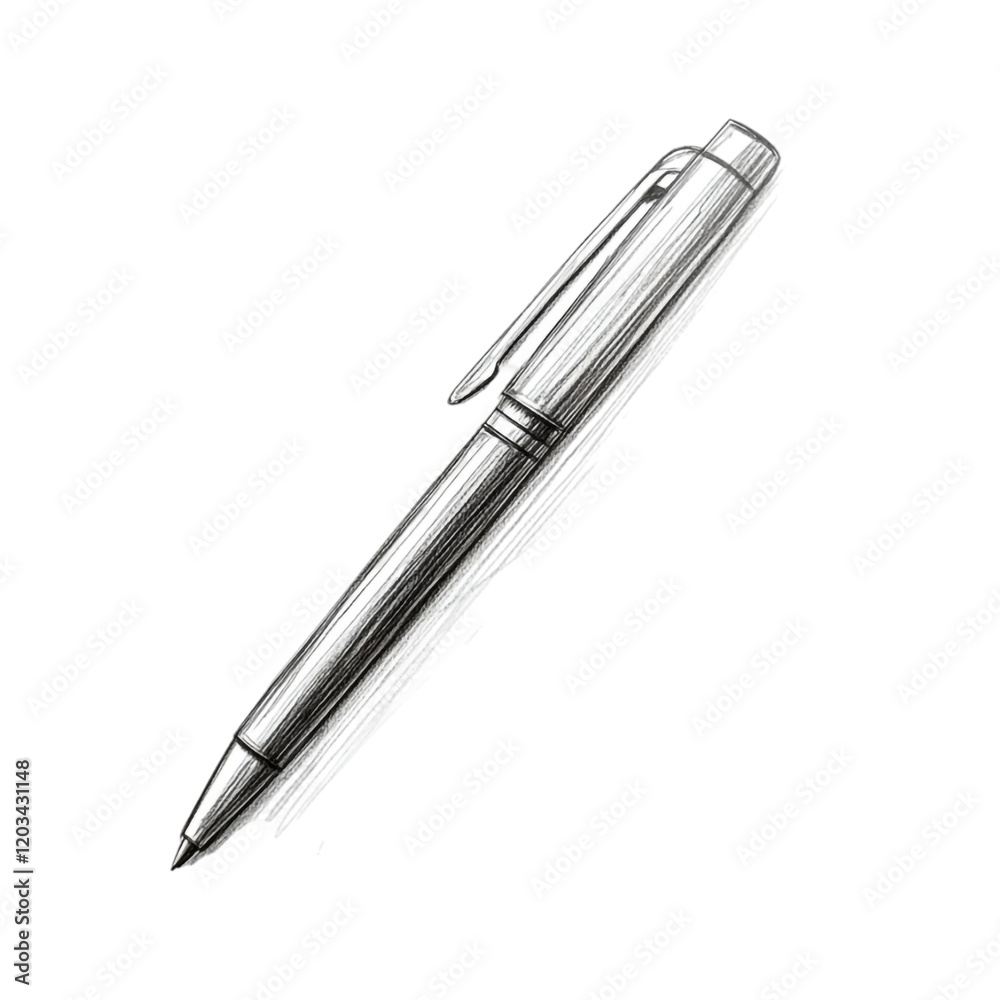 Pen Sketch on Paper Background Design Writing Tool Stationery Pen Sketch on Paper Background Design Writing Tool Stationery