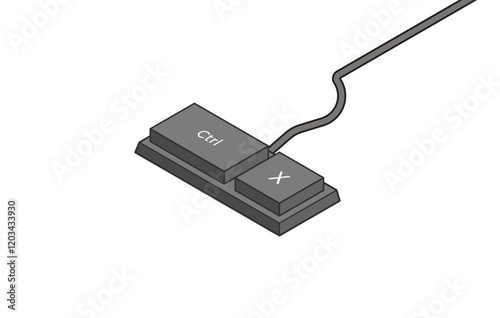 Keyboard shortcuts Crtl + X in isometric style