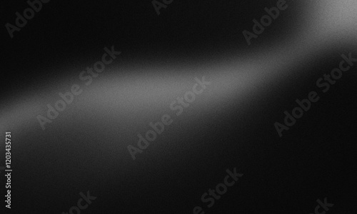 Header and cover poster design. Abstract gradient shapes in black, white, granular, glowing on a black background.
