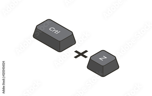 Keyboard shortcuts Crtl + Z in isometric style