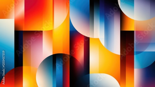This image features bright abstract circles combined with a vast color palette, delivering a sense of duality and balance that resonates with viewers on various emotional levels.