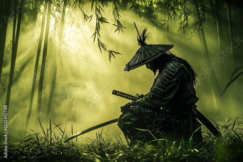 Legendary samurai depicted in dramatic battle scenes and serene landscapes