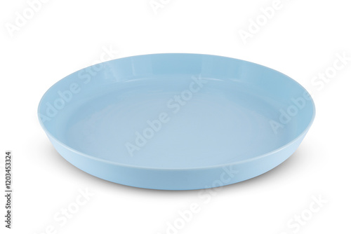 Plastic plate isolated on white background