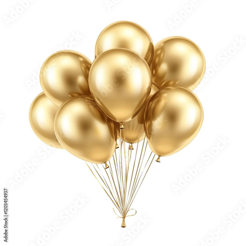 Gold balloons bunch celebration party festive joy,
