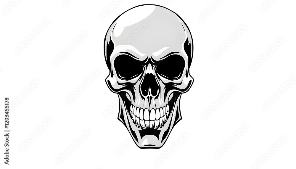 Skull Png Format With Transparent Background, pop art, with white tones Skull Png Format With Transparent Background, pop art, with white tones