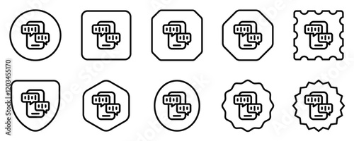 Editable voice recording, message, chat, audio vector icon. Remote work, job, profession, freelance. Part of a big icon set family. Perfect for web and app interfaces, presentations, infographics, etc