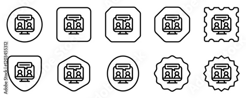 Editable online meeting, conference, chat vector icon. Remote work, job, profession, freelance. Part of a big icon set family. Perfect for web and app interfaces, presentations, infographics, etc