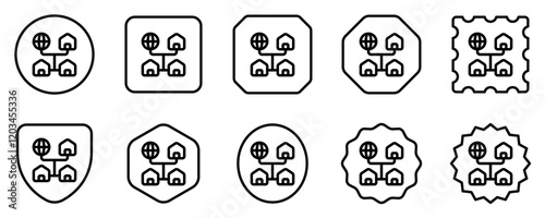 Editable local, home, network, LAN, connection vector icon. Remote work, job, profession, freelance. Part of a big icon set family. Perfect for web and app interfaces, presentations, infographics, etc