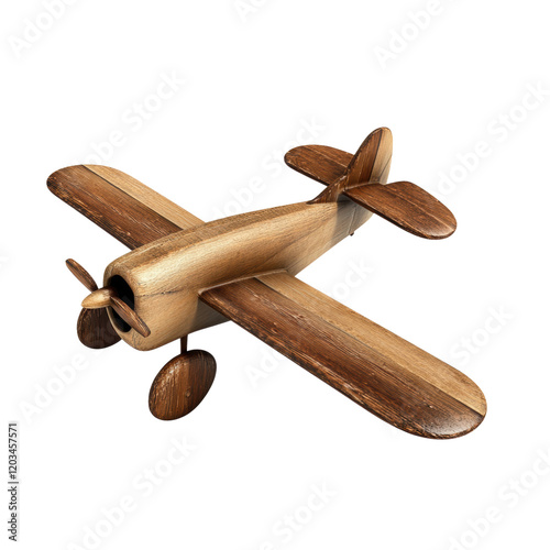 Wooden Airplane Model: Rustic Charm and Craftsmanship photo