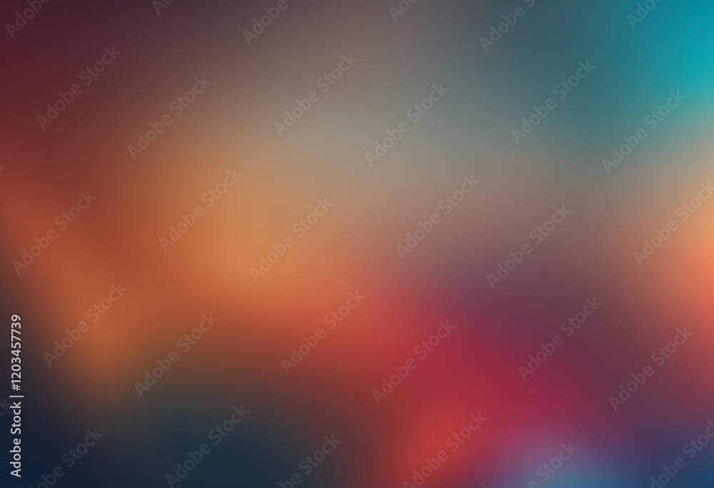 Blurred abstract color gradient background blue teal red beige orange texture poster banner design.