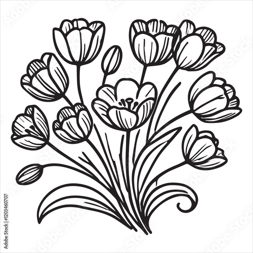 Fresh Tulipa Plant Clipart for Nature-Inspired Designs
