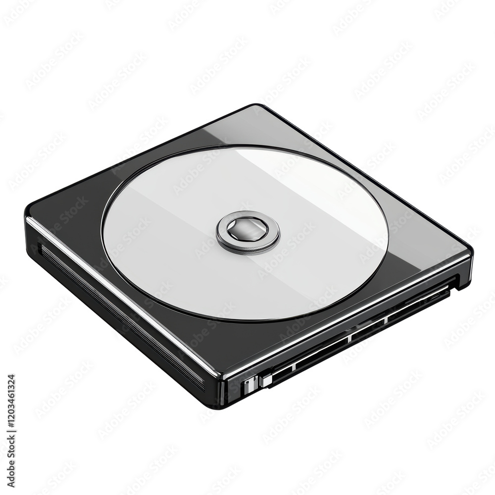 Sleek Modern CD Case Design Isolated on Transparent Background Sleek Modern CD Case Design Isolated on Transparent Background