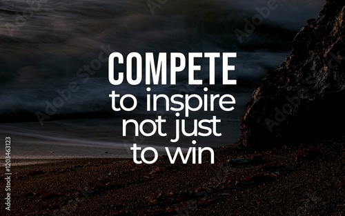 Inspirational quotes about embracing competition to achieve success and glory. Perfect for those seeking motivation to outwork rivals, conquer challenges, and create a winning legacy.  photo