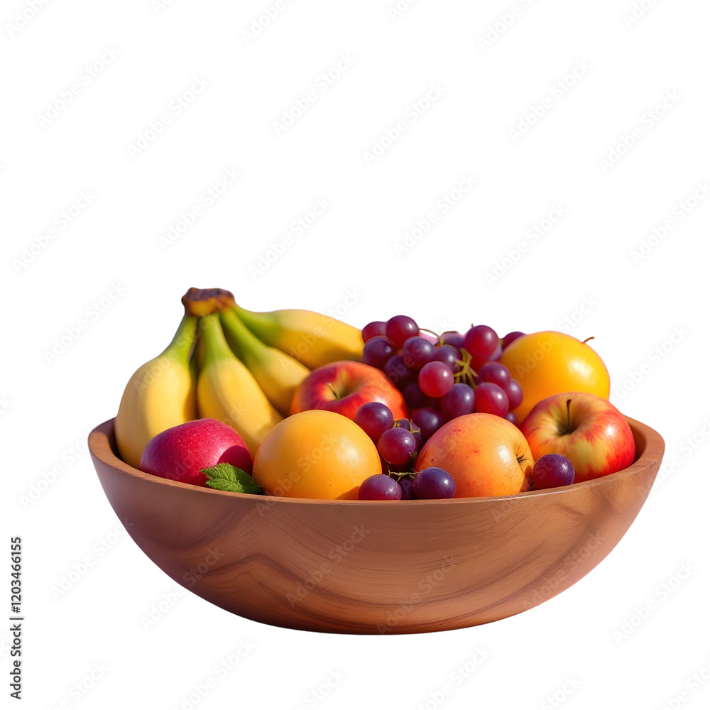 A wooden bowl filled with fresh, colorful fruits like apples, bananas, and grapes, placed on a smooth white surface, emphasizing the contrast between the natural wood and the vibrant colors. A wooden bowl filled with fresh, colorful fruits like apples, bananas, and grapes, placed on a smooth white surface, emphasizing the contrast between the natural wood and the vibrant colors.