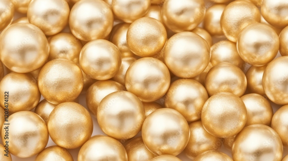 Golden Pearl Pile Luxurious Gleaming Spheres Golden Pearl Pile Luxurious Gleaming Spheres