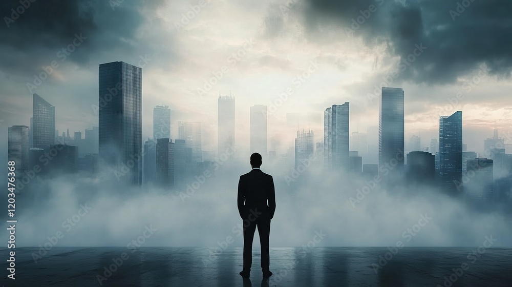 Sales executive in dynamic cityscape, growth visualization, embodying modern business ambition, inspiring future success. Sales executive in dynamic cityscape, growth visualization, embodying modern business ambition, inspiring future success.