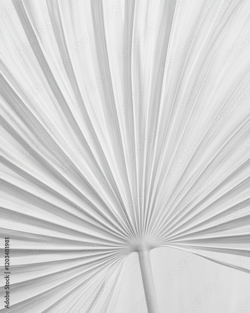 Monochrome close-up of palm leaf texture, black and white editorial content for branding, social media, Instagram, websites, and content marketing