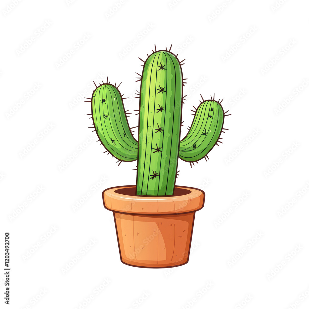 Adorable Tiny Cactus with Rounded Spines in Wooden Pot Adorable Tiny Cactus with Rounded Spines in Wooden Pot