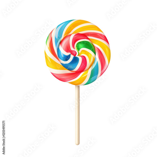Wallpaper Mural Vibrant Adorable Lollipop Illustration with Colorful Swirls Torontodigital.ca