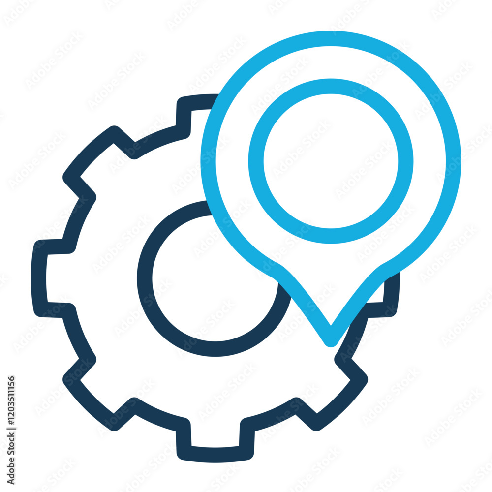Setting Location Icon With Outline Color Style Setting Location Icon With Outline Color Style
