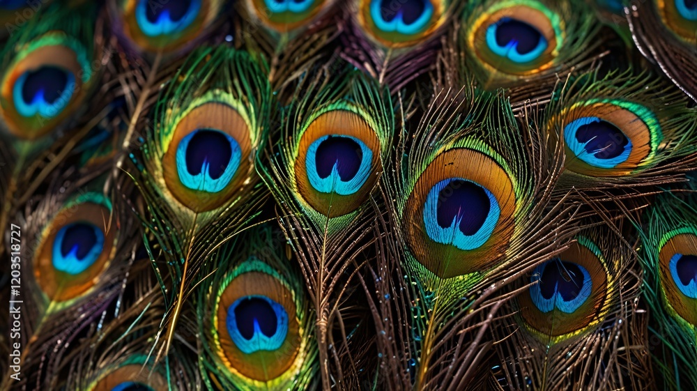 Obraz premium Peacock feathers wallpaper