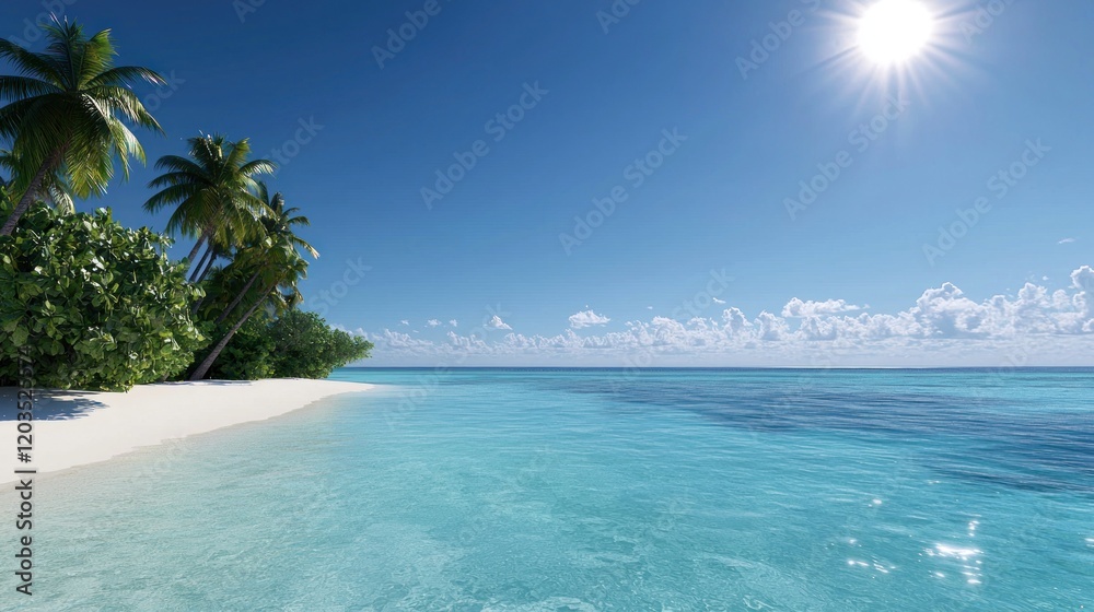 Fototapeta premium Sunny Tropical Beach Paradise