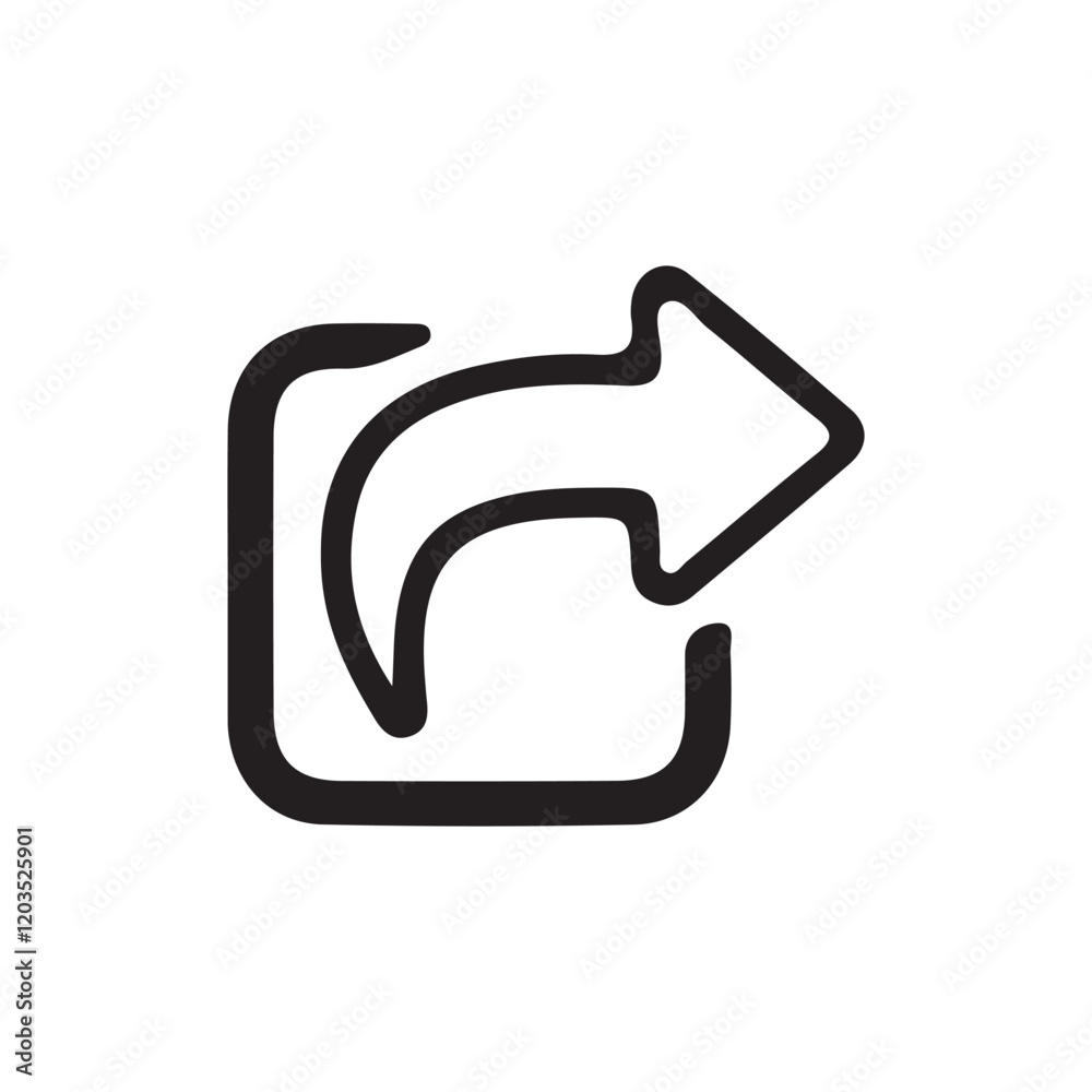 Sharing icons. Share icon set. Arrow symbol, Reply send forward icons button. Send message icon. Upload icon. Icons share isolated on white background. Vector EPS 10