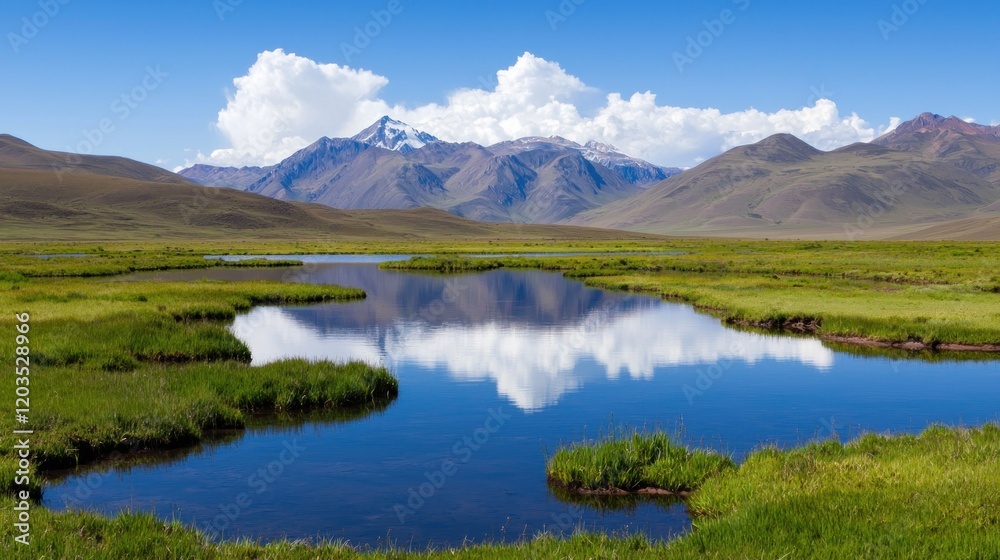 Serene Mountain Lake Reflection Serene Mountain Lake Reflection