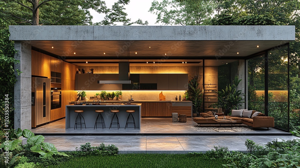 Modern Open Kitchen in Scandinavian Style Modern Open Kitchen in Scandinavian Style