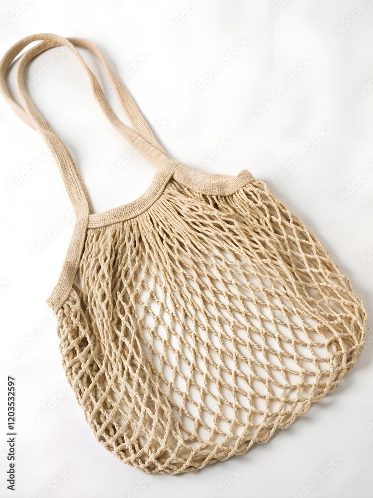 Fototapeta premium net bag, Reusable mesh bag for eco-conscious, responsible shopping 