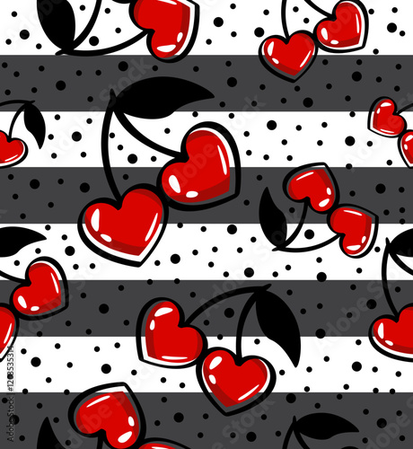 Cherry pattern on a white background.