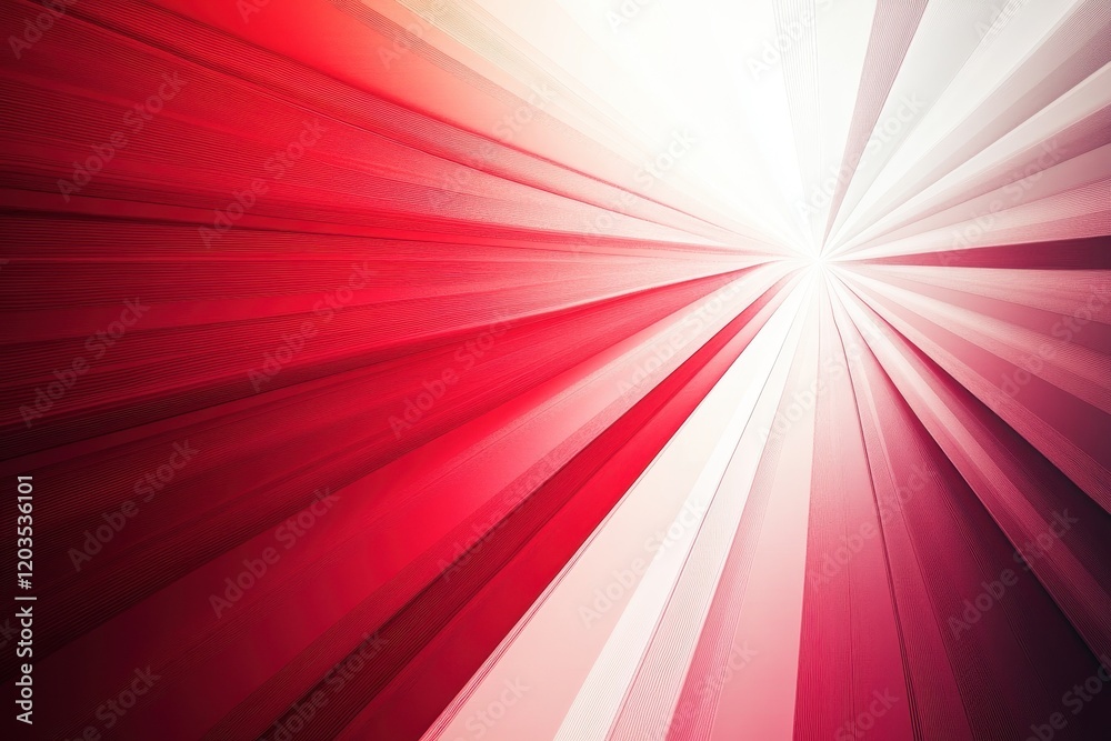 Fototapeta premium Radiant red rays burst forth from a central point, creating an energetic and vibrant display of color and light. Generative AI