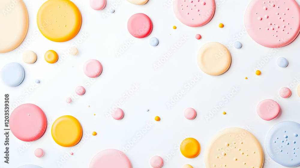 Pastel circles abstract background design, ideal for websites, presentations, or social media Pastel circles abstract background design, ideal for websites, presentations, or social media